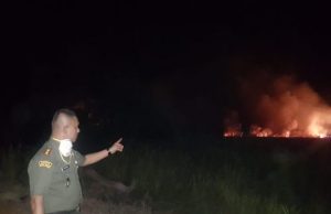Lahan di Dekat Jalan Tol Palembang-Indralaya Terbakar