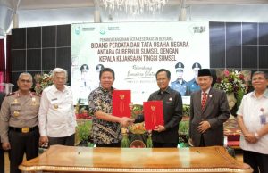 Selamatkan Aset Sumsel, Gubernur – Kajati Teken Nota Kesepakatan Bersama