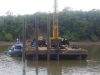 Jembatan Penghubung Desa Teluk Kijing – Rantau Keroya Mulai Dipasang Tiang Pancang