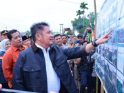 Gubernur Herman Deru Resmikan Groundbreaking Pembangunan Jembatan Tanah Kering Baru yang Viral di Pulau Rimau Banyuasin