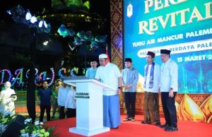 Gubernur Sumsel Kucurkan Anggaran Pemprov 10 Miliar Untuk Revitalisasi Tugu Air Mancur Bentuk Bunga Cempako