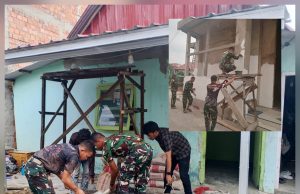 TMMD KE-129 KODIM 0418/PALEMBANG KEJAR DUA SASARAN FISIK DI SUKARAMI
